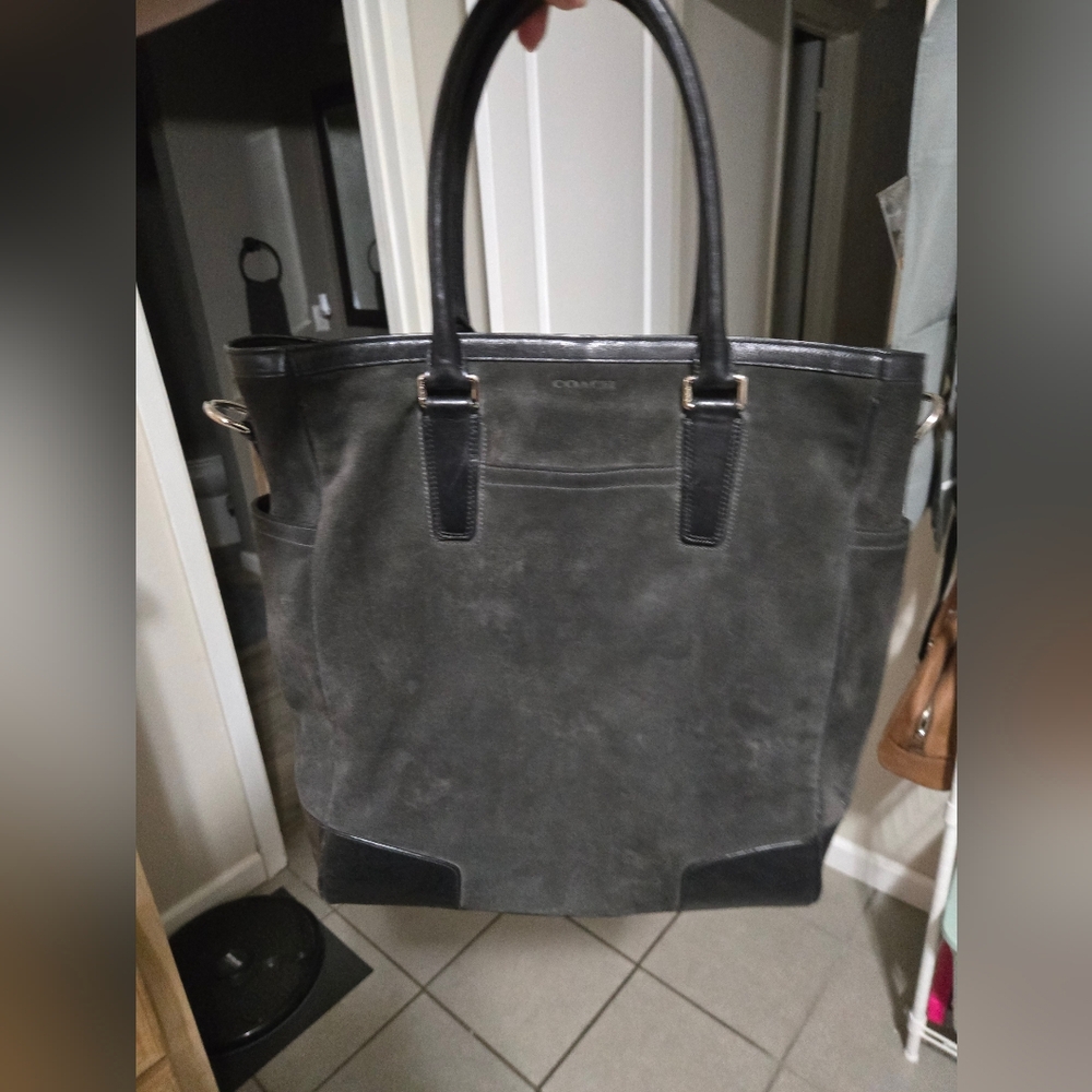 Coach Black Leather Tote Bag